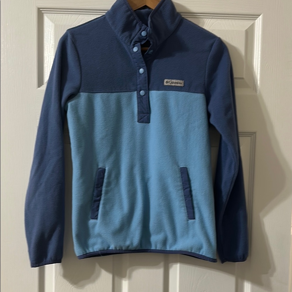 Columbia Two-Tone Blue Fleece Pullover - XS